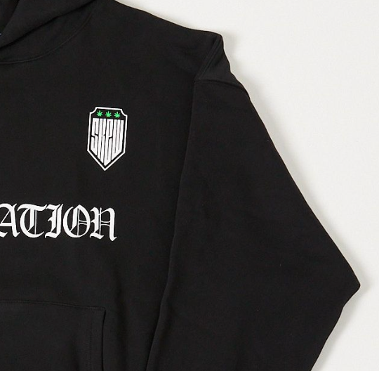 skew サッカーフーディー ヘビーウェイト ブラック