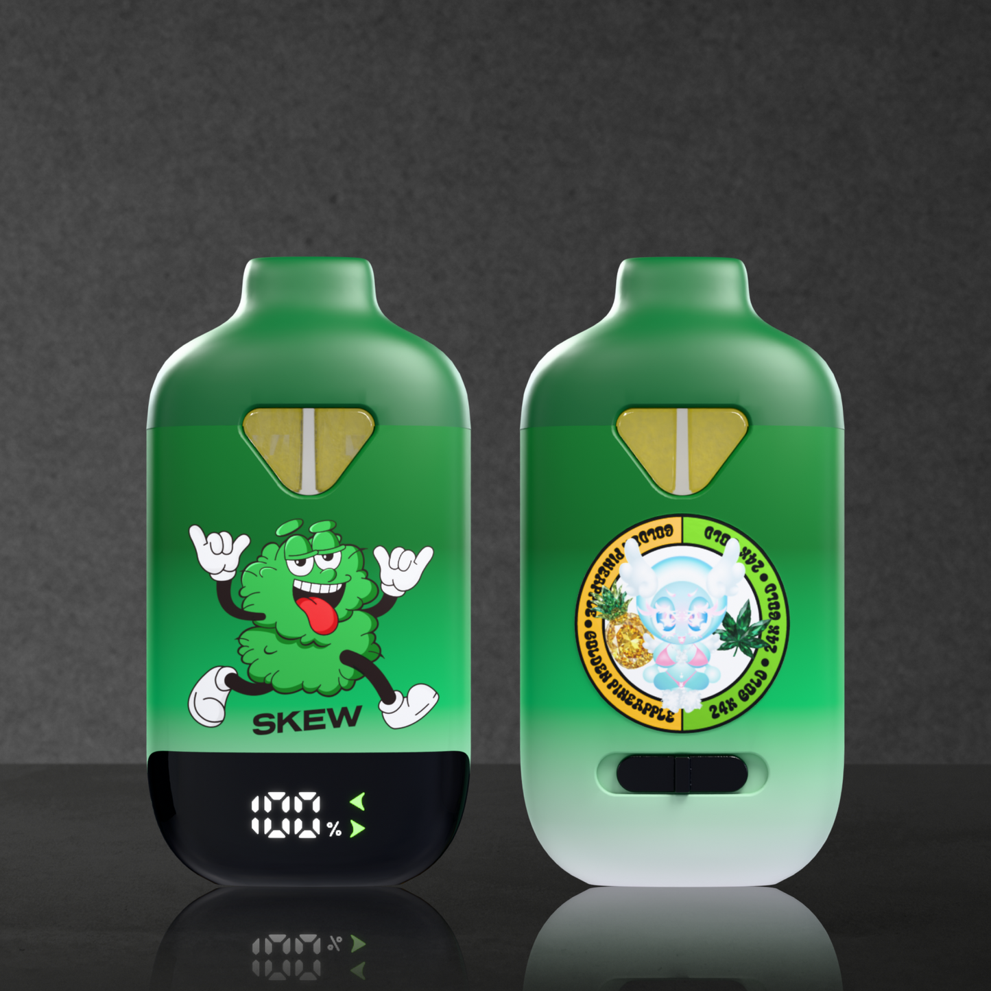 skew×3Li¥en DOUBLE AIR®︎ <GOLDEN PINEAPPLE & 24K GOLD> CBD85% 1ml+1ml