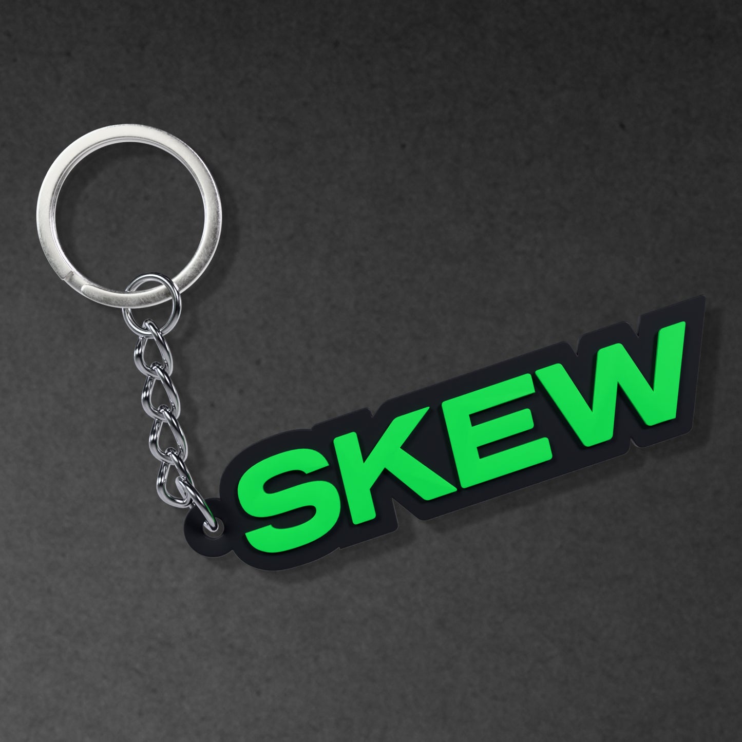 skew Rubber Key Ring