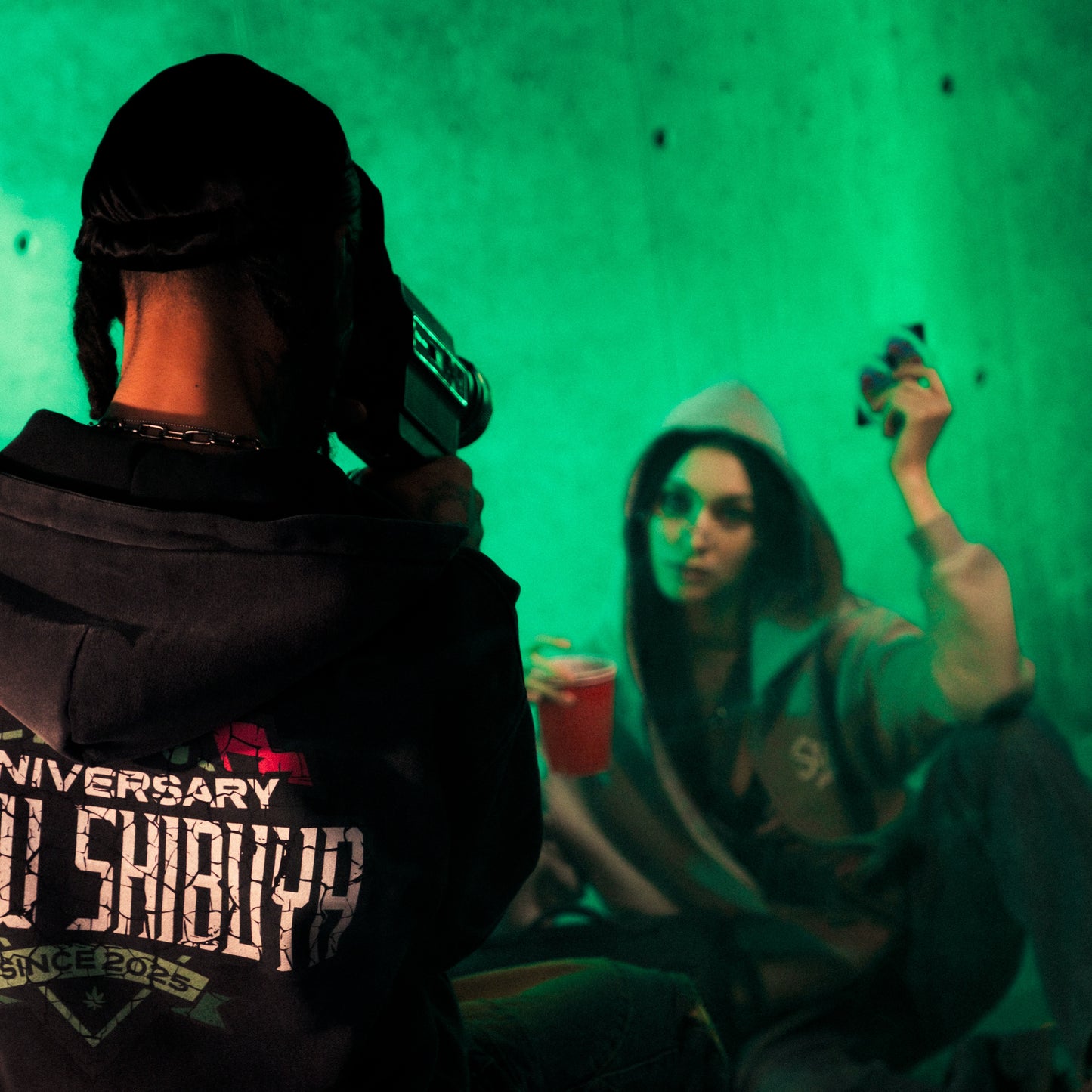 skew Shibuya 1st Anniversary × Stadium Logo Zip Hoodie