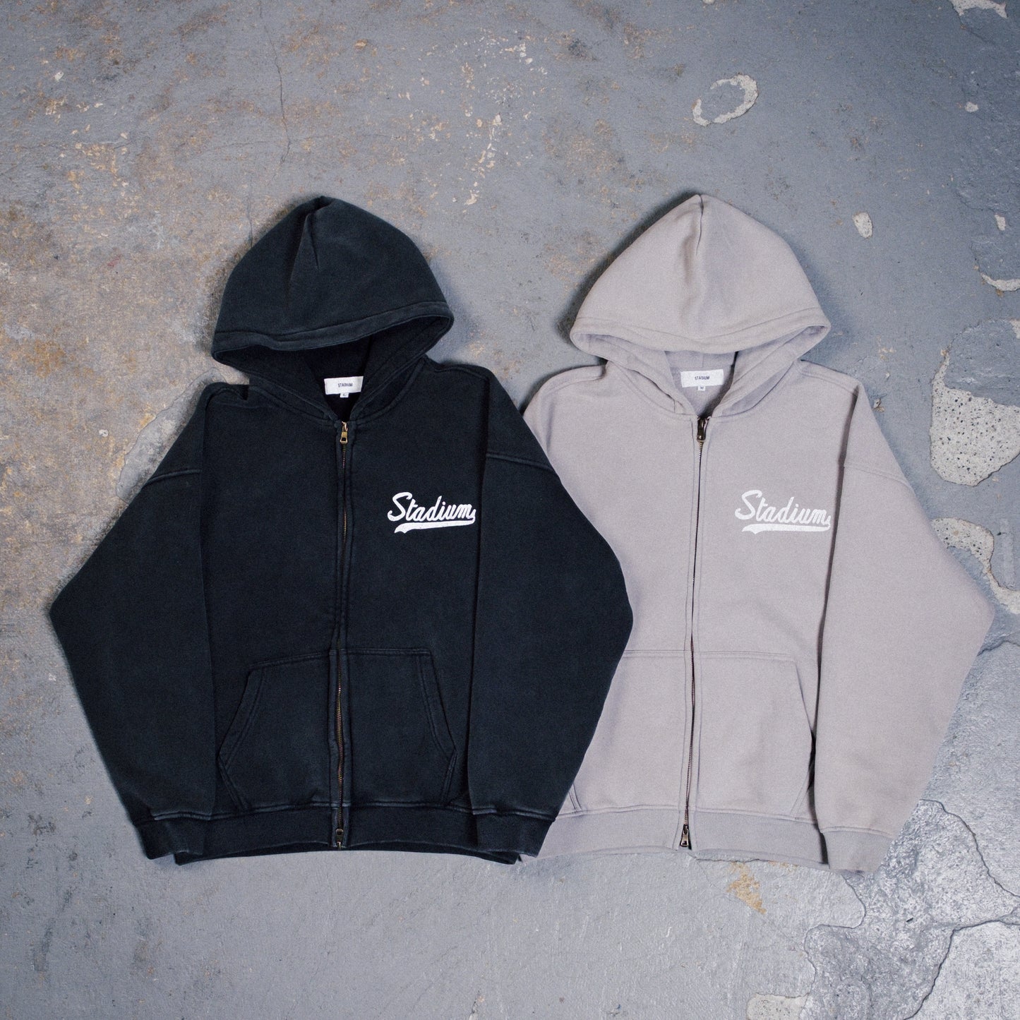 skew Shibuya 1st Anniversary × Stadium Logo Zip Hoodie